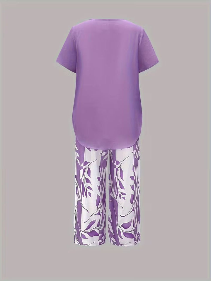 Avy | Casual Leaf Print Co-Ord Set