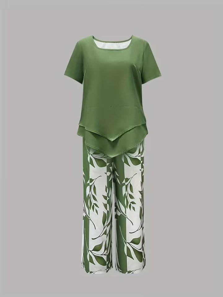 Avy | Casual Leaf Print Co-Ord Set